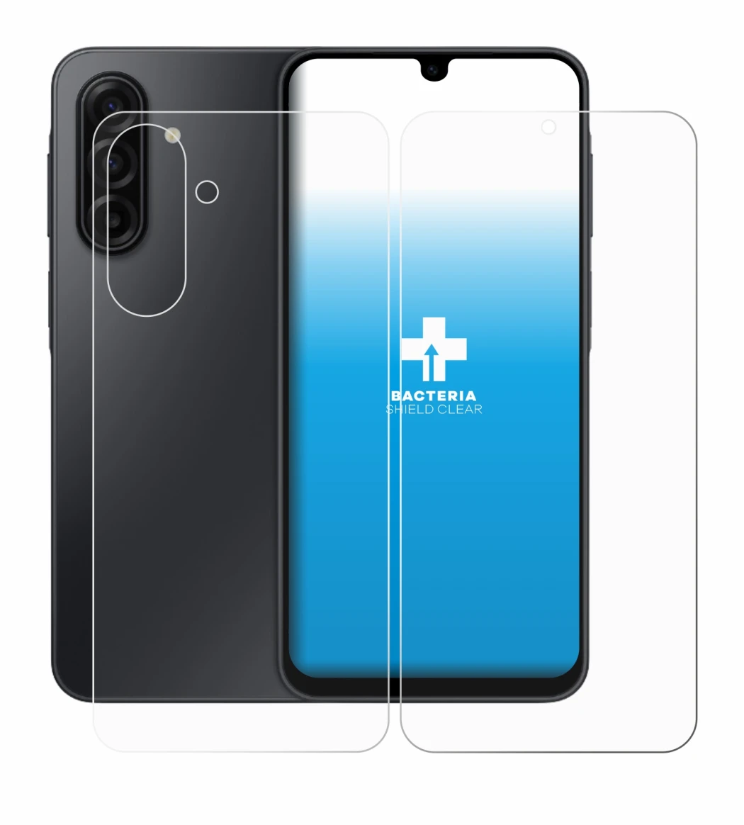 Imagen del dispositivo Samsung Galaxy A17 5G (Frontal+Trasero) con una amplia variedad de protectores de pantalla.