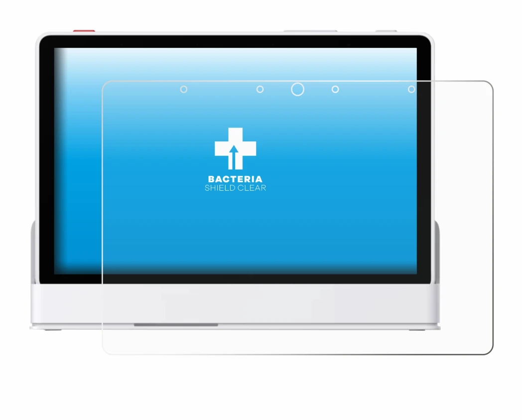 Imagen del dispositivo eufy Smart Display E10 con una amplia variedad de protectores de pantalla.