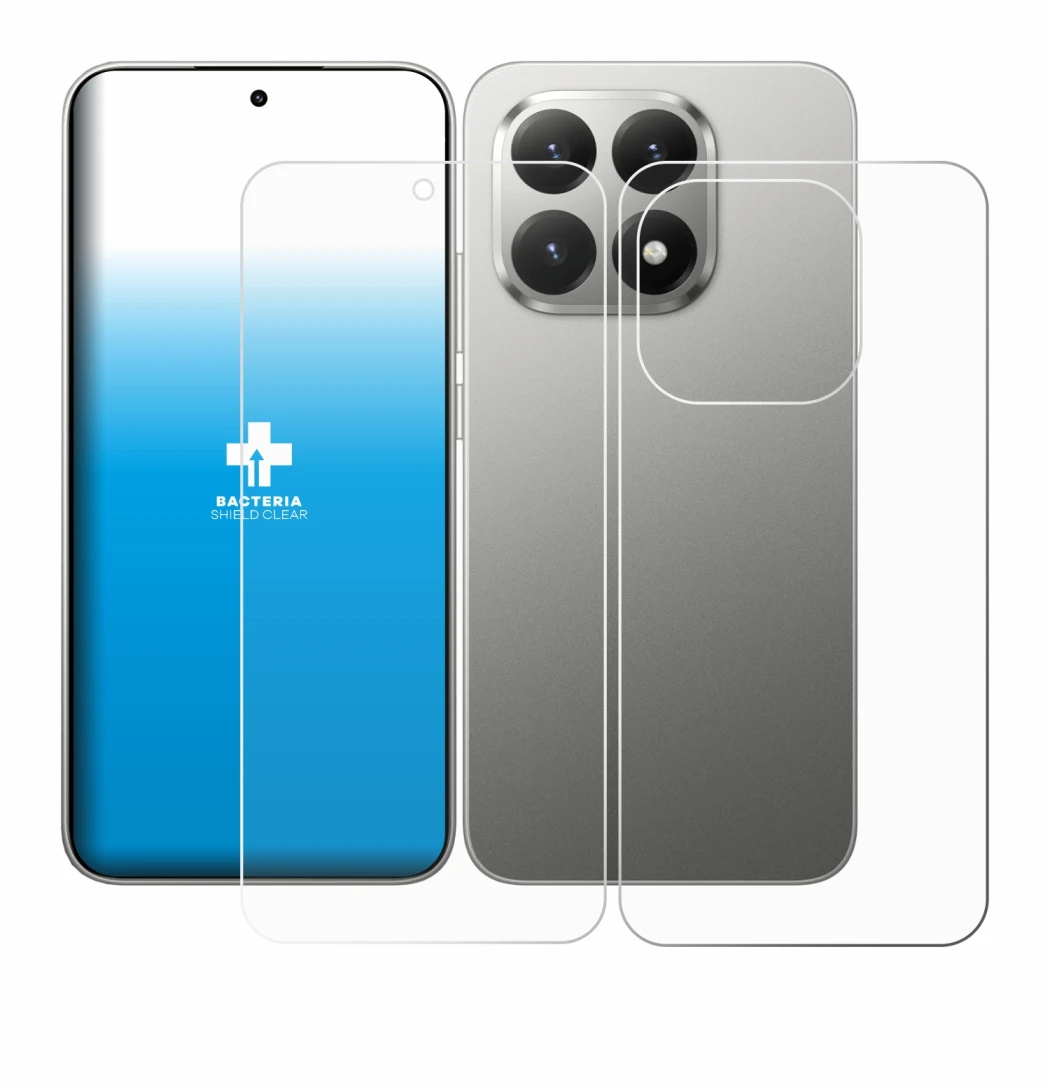 Imagen del dispositivo Xiaomi 15T (Frontal+Trasero) con una amplia variedad de protectores de pantalla.