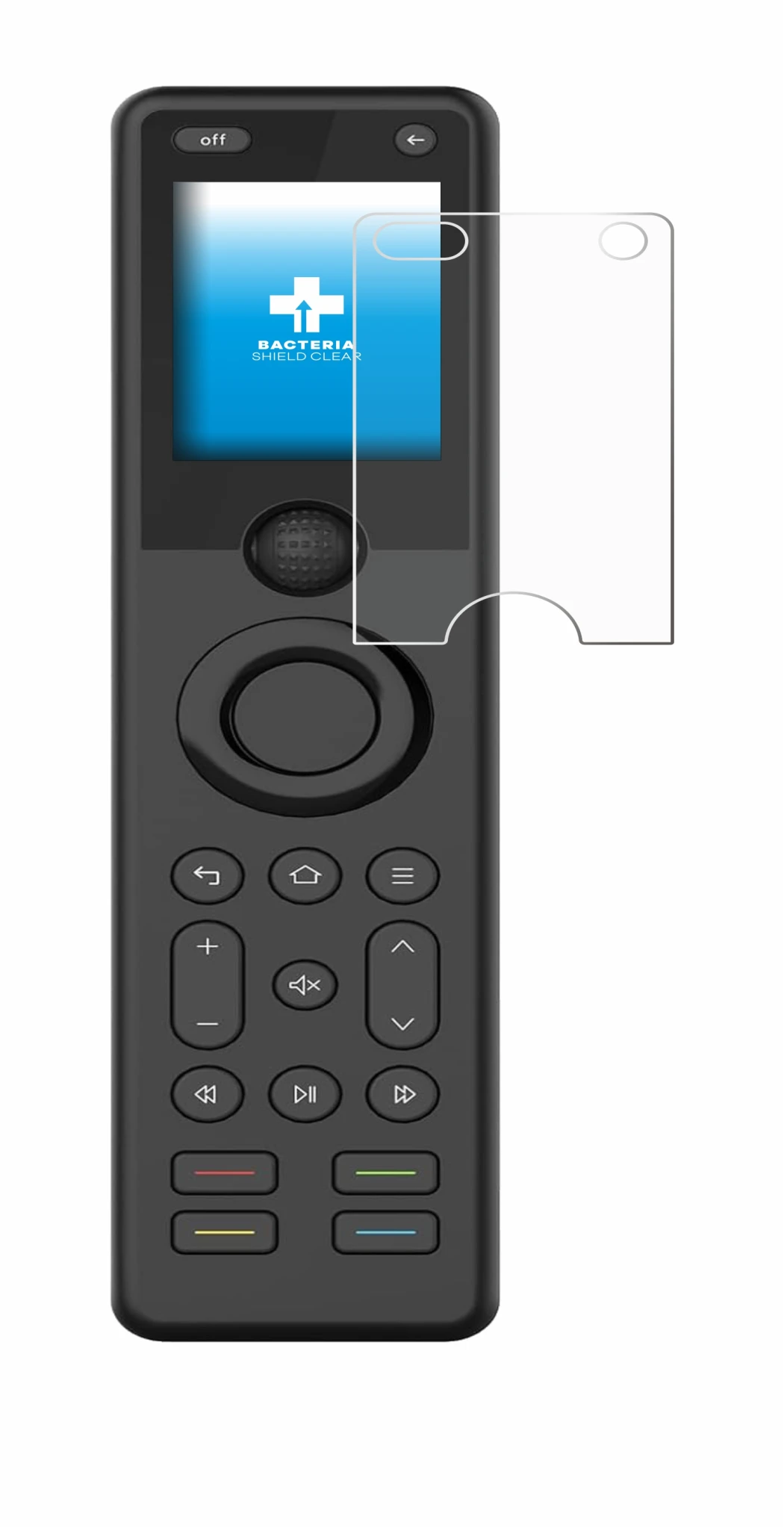 Imagen del dispositivo Sofabaton X1S con una amplia variedad de protectores de pantalla.