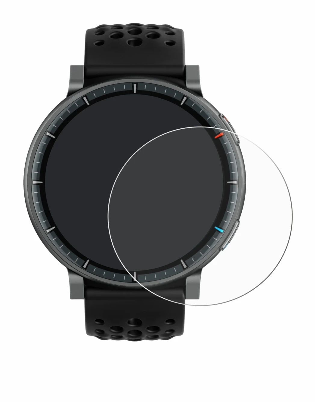 Imagen del dispositivo Amazfit Active Max con una amplia variedad de protectores de pantalla.