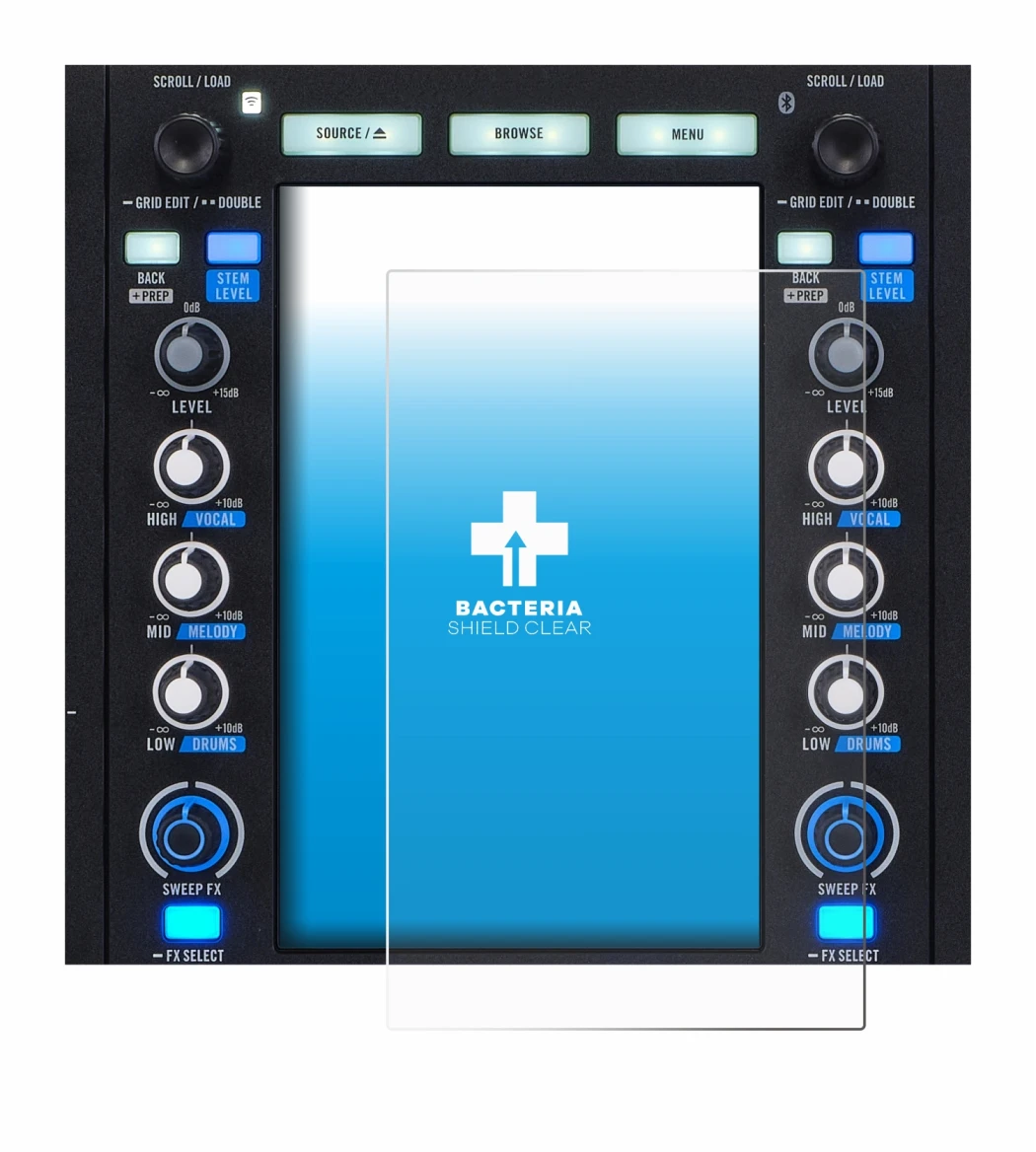 Imagen del dispositivo Rane System One con una amplia variedad de protectores de pantalla.