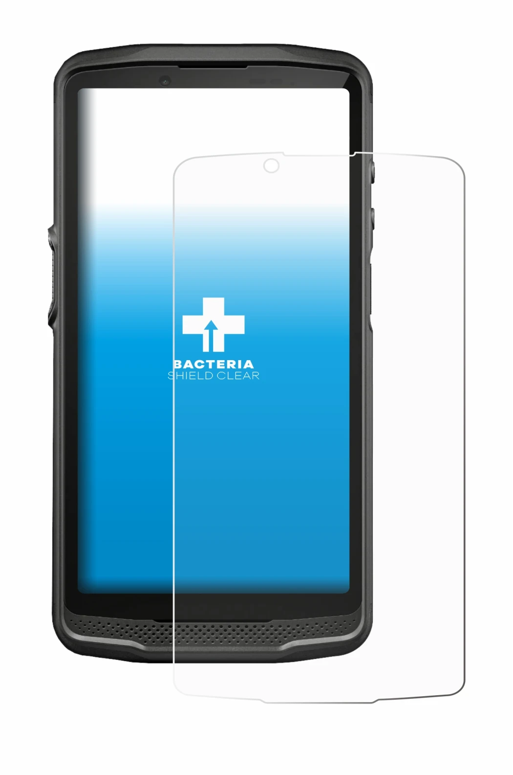 Imagen del dispositivo Crosscall Core M6 con una amplia variedad de protectores de pantalla.