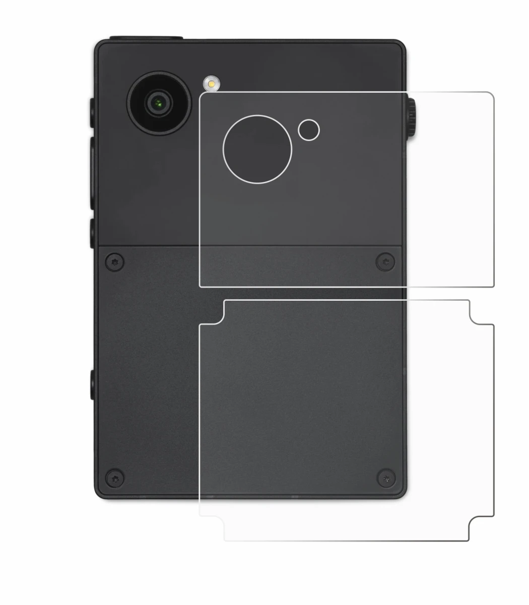 Imagen del dispositivo Light Phone 3 (Trasero) con una amplia variedad de protectores de pantalla.