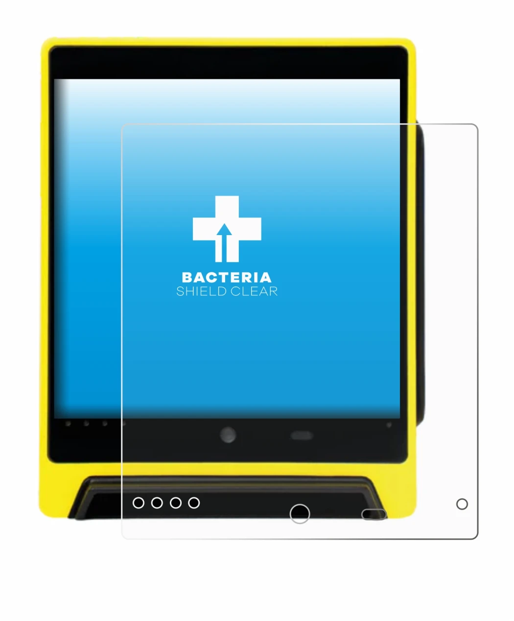 Imagen del dispositivo Nayax VPOS Media 4 con una amplia variedad de protectores de pantalla.