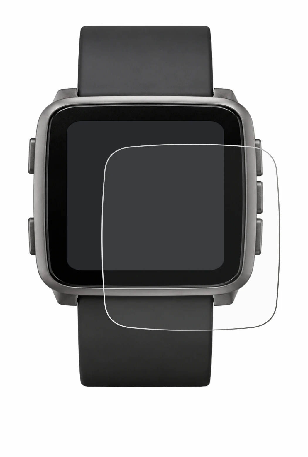 Imagen del dispositivo Pebble Time 2 2026 con una amplia variedad de protectores de pantalla.