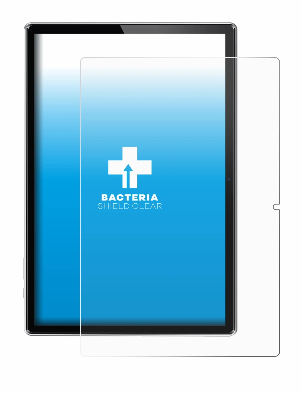 Imagen del dispositivo Simplori T18 con una amplia variedad de protectores de pantalla.