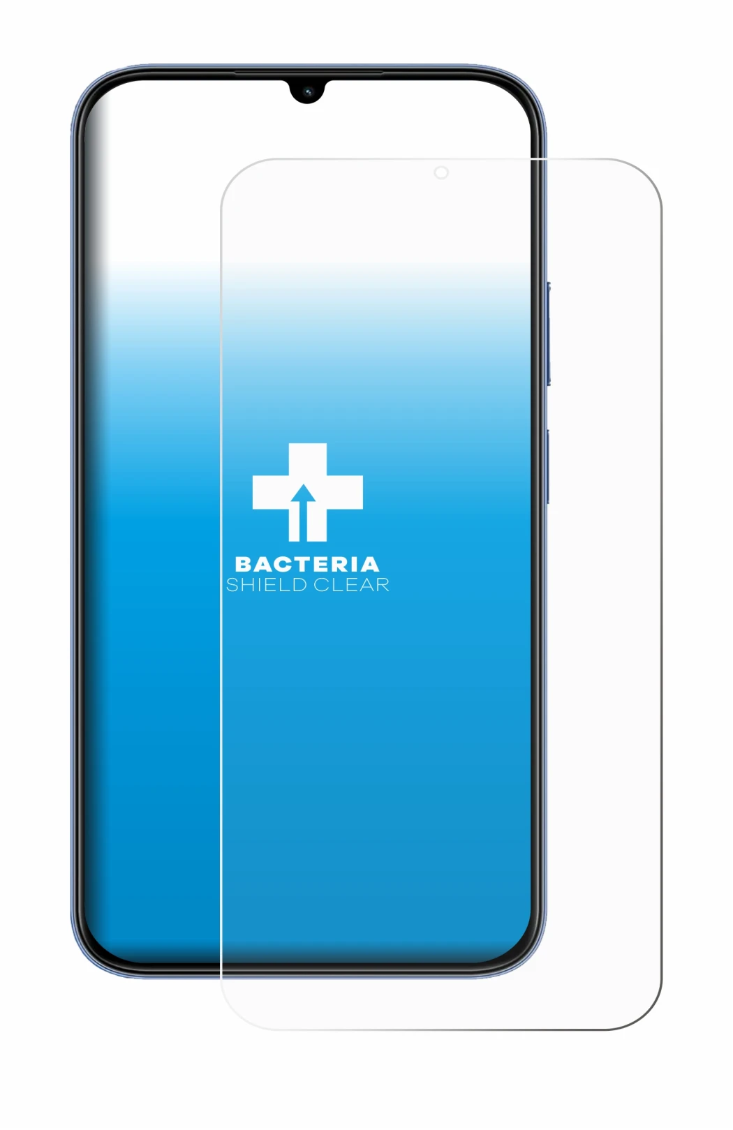 Imagen del dispositivo realme C100x con una amplia variedad de protectores de pantalla.