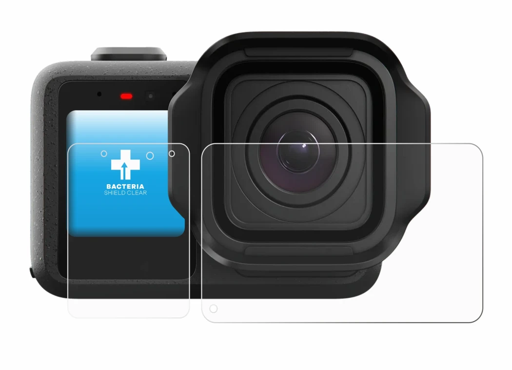 Imagen del dispositivo GoPro Mission 1 con una amplia variedad de protectores de pantalla.
