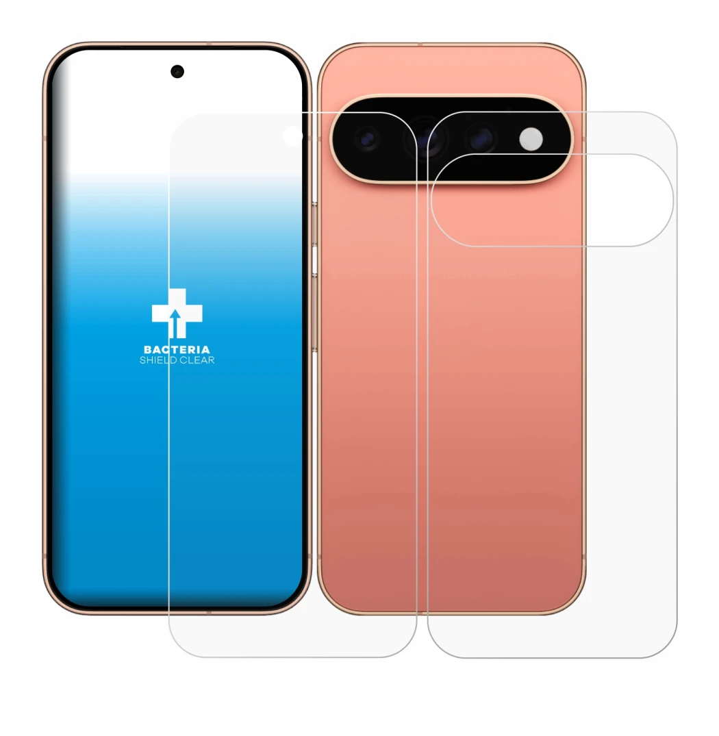 Imagen del dispositivo Google Pixel 11 Pro (Frontal+Trasero) con una amplia variedad de protectores de pantalla.