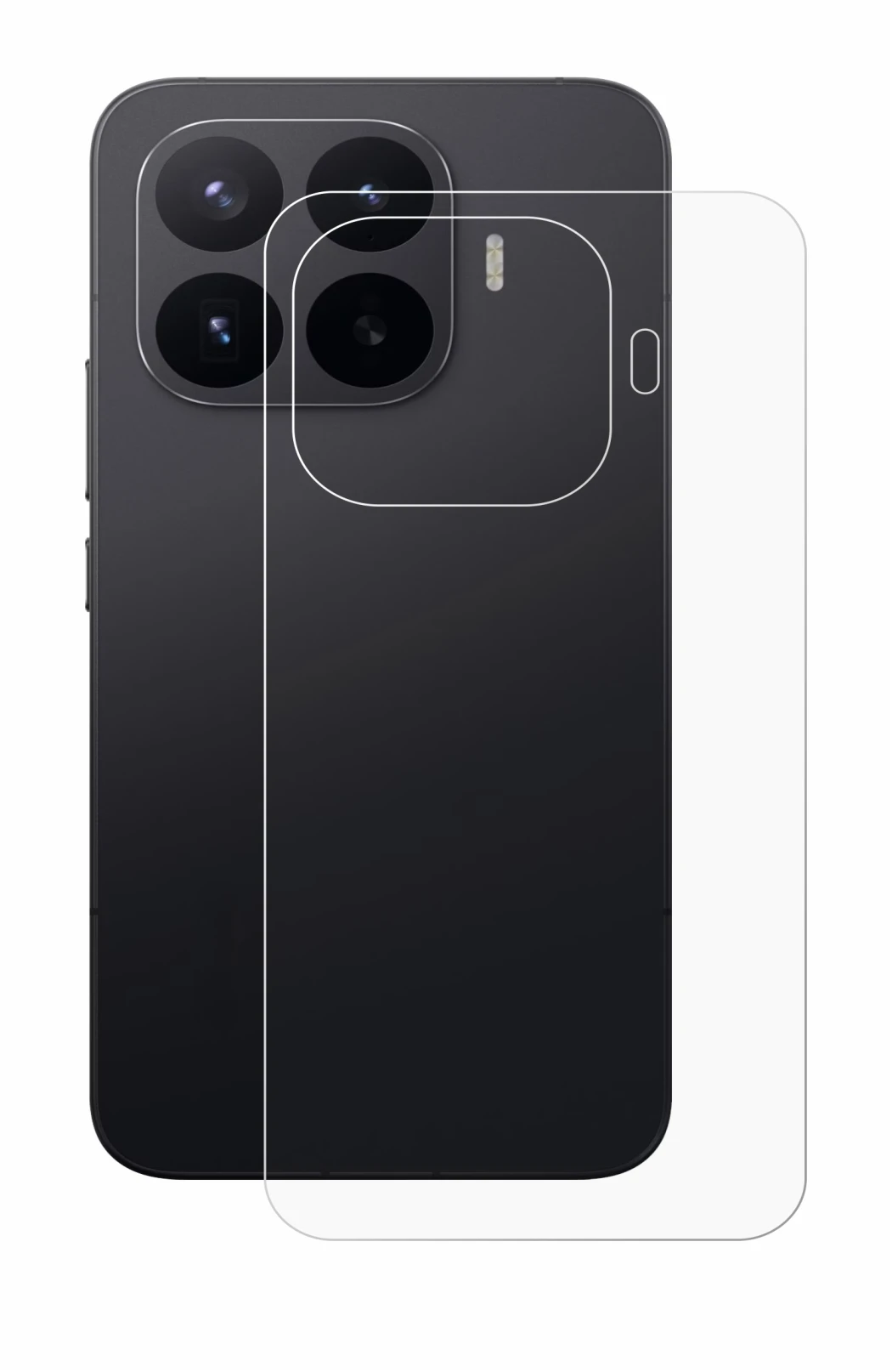 Imagen del dispositivo Xiaomi 17T Pro (Trasero) con una amplia variedad de protectores de pantalla.