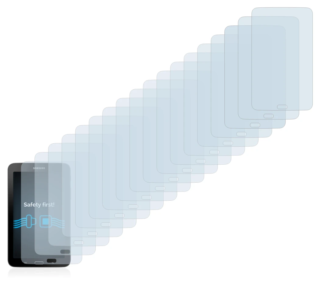 Imagen del dispositivo Samsung Galaxy Tab 3 SM-T113 con una amplia variedad de protectores de pantalla.
