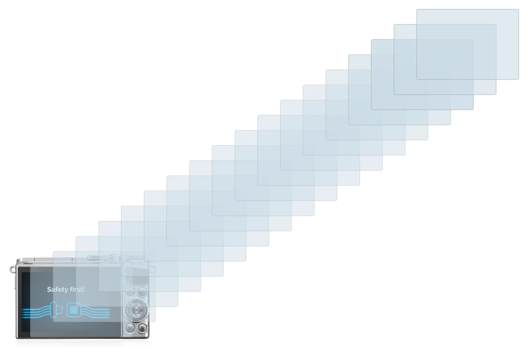Imagen del dispositivo Nikon 1 J5 con una amplia variedad de protectores de pantalla.