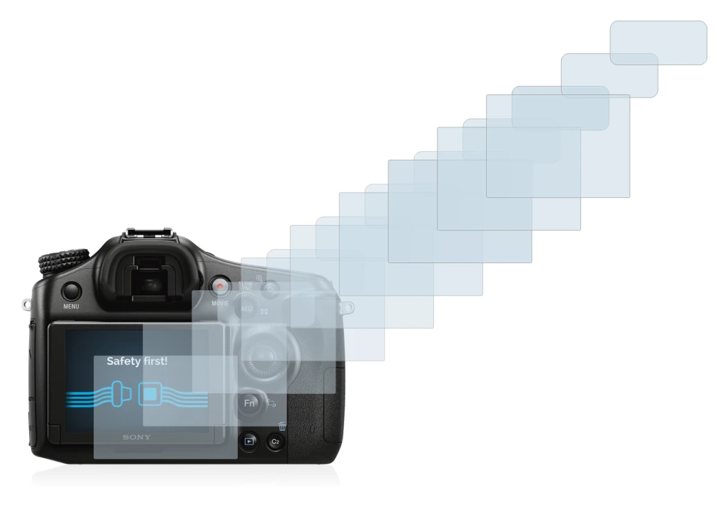 Imagen del dispositivo Sony Alpha 68 con una amplia variedad de protectores de pantalla.