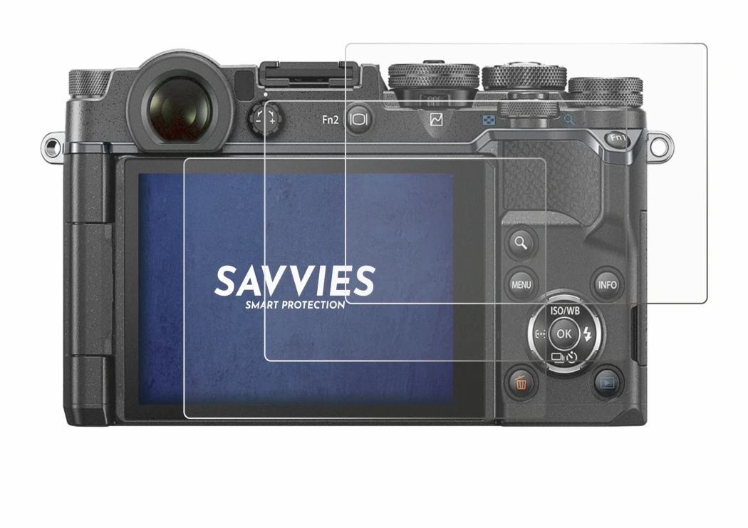 Imagen del dispositivo Olympus PEN-F con una amplia variedad de protectores de pantalla.