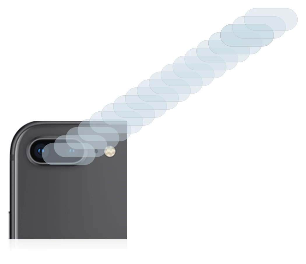 Imagen del dispositivo Apple iPhone 8 Plus (SÓLO Cámara) con una amplia variedad de protectores de pantalla.