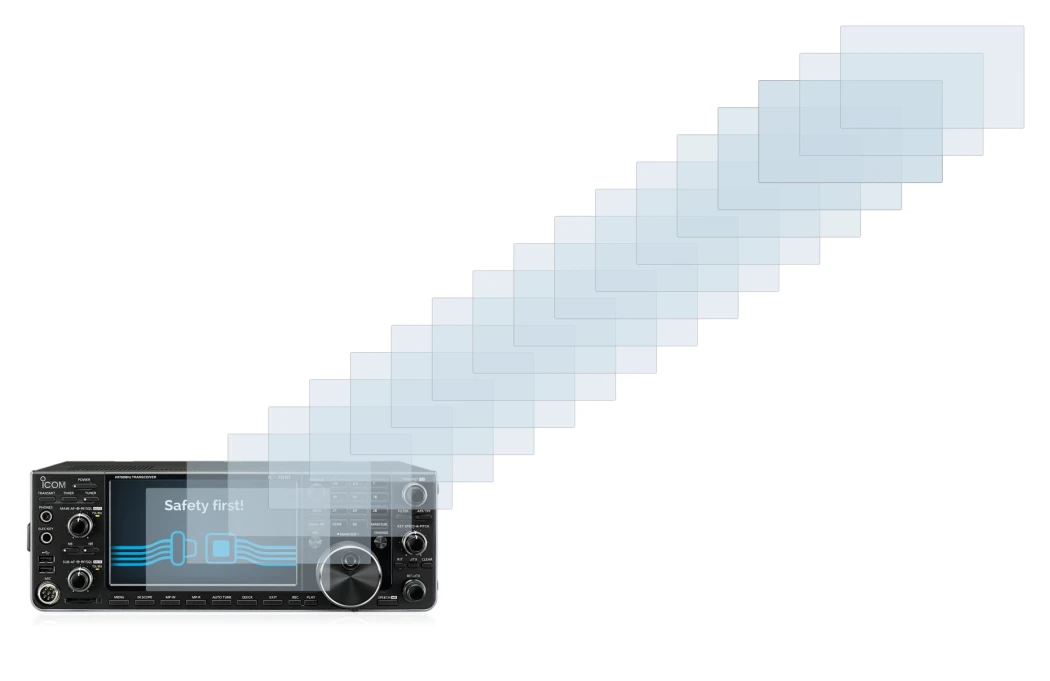 Imagen del dispositivo Icom IC-7610 con una amplia variedad de protectores de pantalla.