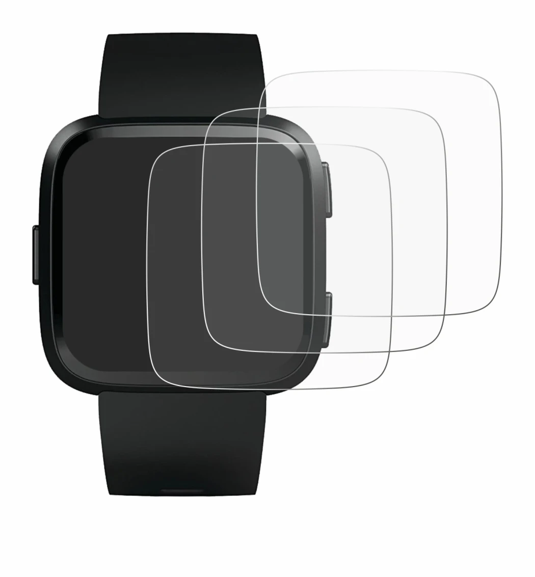 Imagen del dispositivo Fitbit Versa con una amplia variedad de protectores de pantalla.