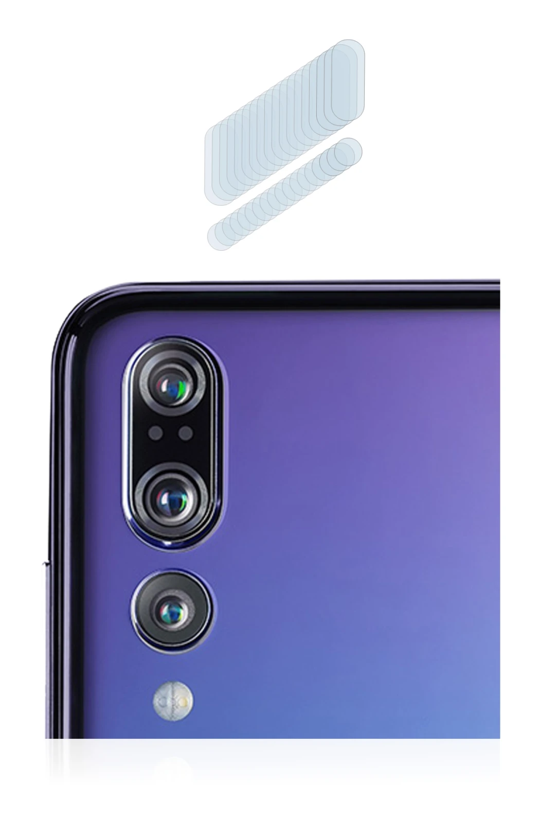 Imagen del dispositivo Huawei P20 Pro (SÓLO Cámara) con una amplia variedad de protectores de pantalla.