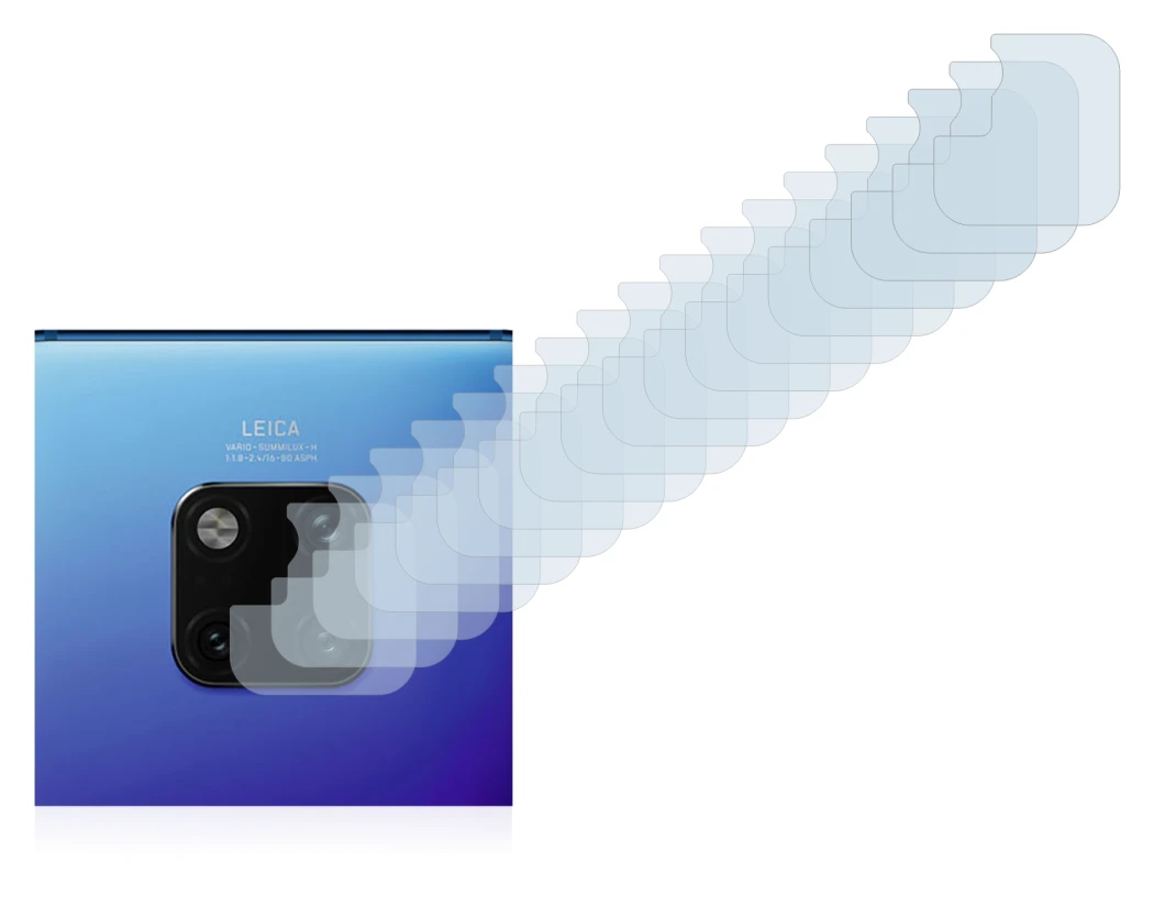 Imagen del dispositivo Huawei Mate 20 Pro (SÓLO Cámara) con una amplia variedad de protectores de pantalla.