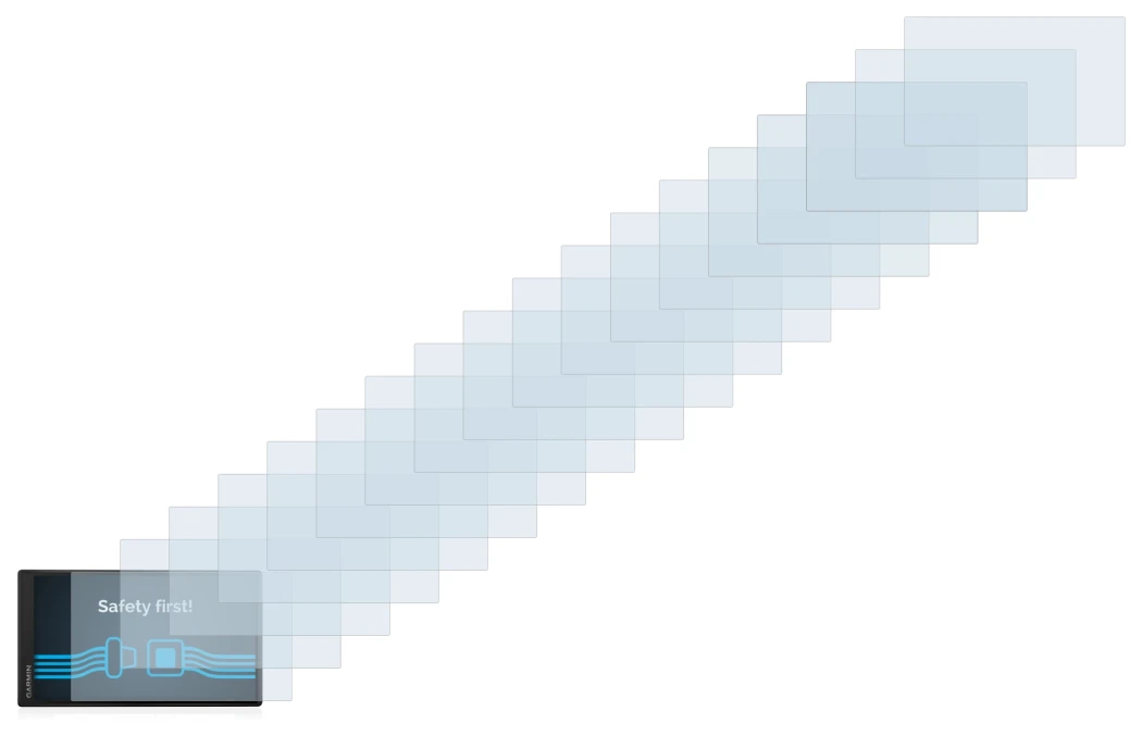 Imagen del dispositivo Garmin DriveSmart 55 con una amplia variedad de protectores de pantalla.