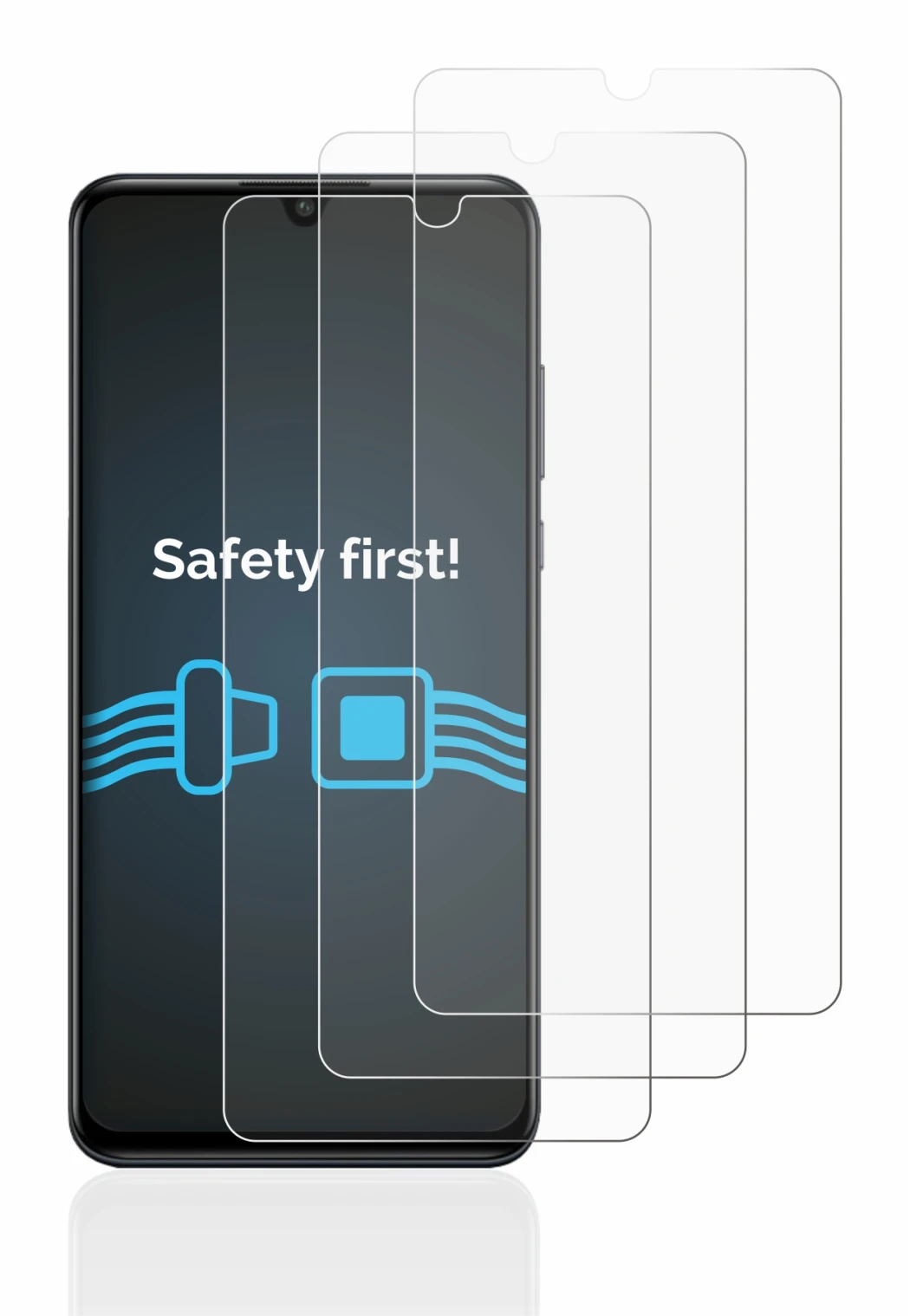 Imagen del dispositivo Huawei P30 lite con una amplia variedad de protectores de pantalla.