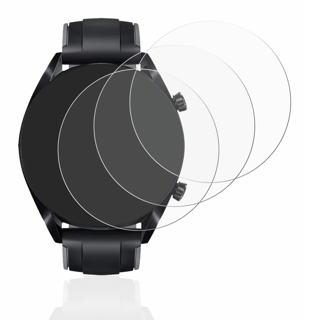 Imagen del dispositivo Huawei Watch GT 2 (46 mm) con una amplia variedad de protectores de pantalla.