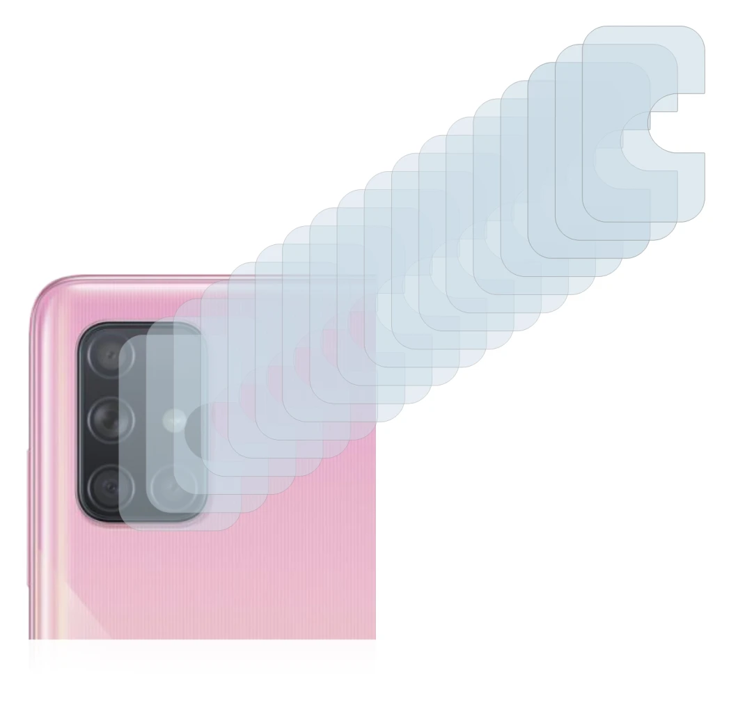 Imagen del dispositivo Samsung Galaxy A71 (SÓLO Cámara) con una amplia variedad de protectores de pantalla.