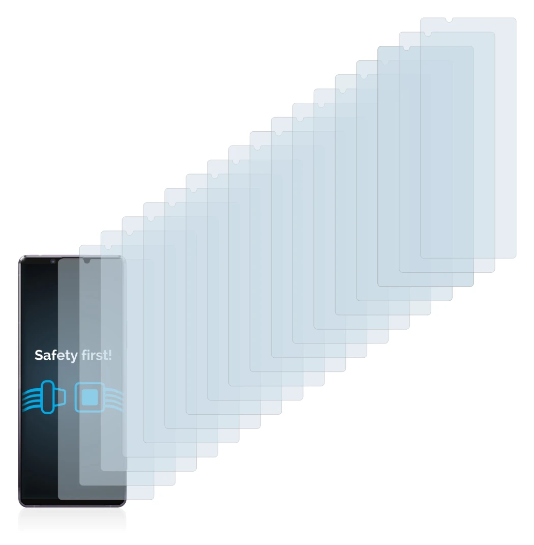 Imagen del dispositivo Sony Xperia 1 II con una amplia variedad de protectores de pantalla.