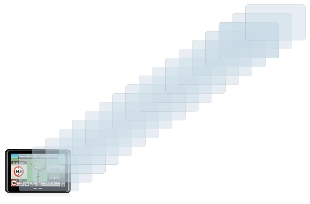 Imagen del dispositivo Snooper Truckmate S6900 con una amplia variedad de protectores de pantalla.