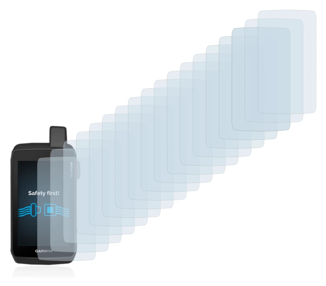 Imagen del dispositivo Garmin Montana 750i con una amplia variedad de protectores de pantalla.