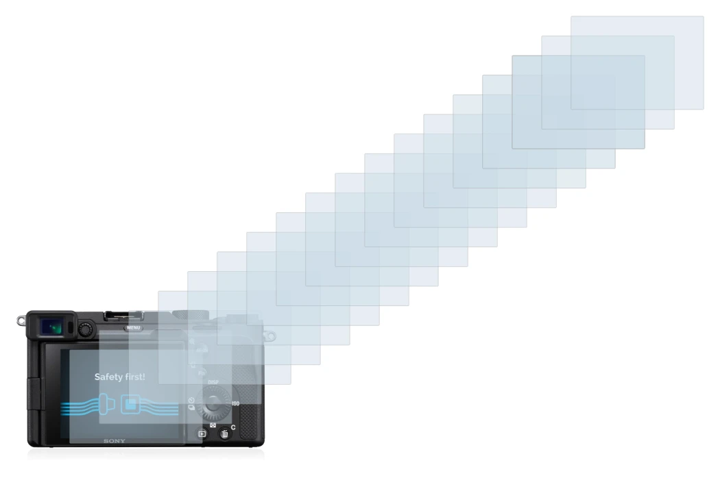 Imagen del dispositivo Sony A7C con una amplia variedad de protectores de pantalla.