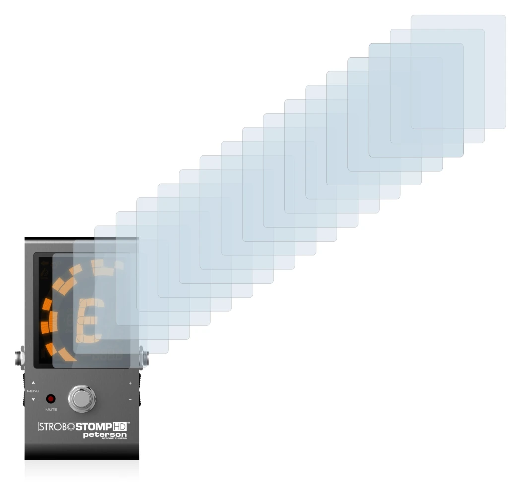 Imagen del dispositivo Peterson Strobostomp HD con una amplia variedad de protectores de pantalla.