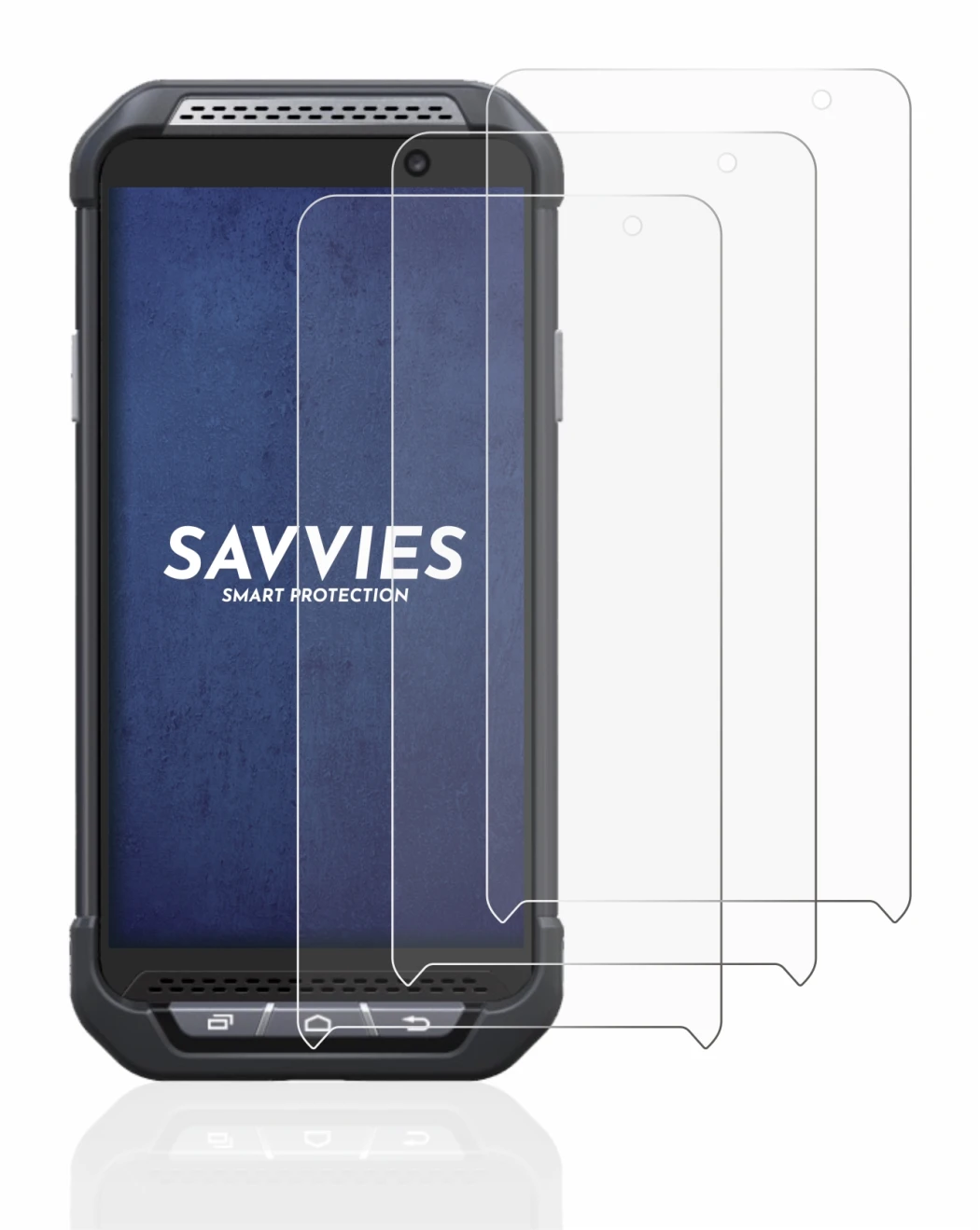 Imagen del dispositivo Point Mobile PM85 con una amplia variedad de protectores de pantalla.