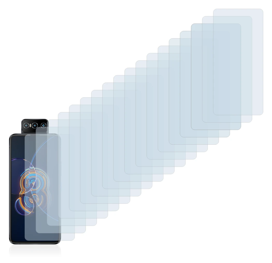 Imagen del dispositivo ASUS ZenFone 8 Flip con una amplia variedad de protectores de pantalla.