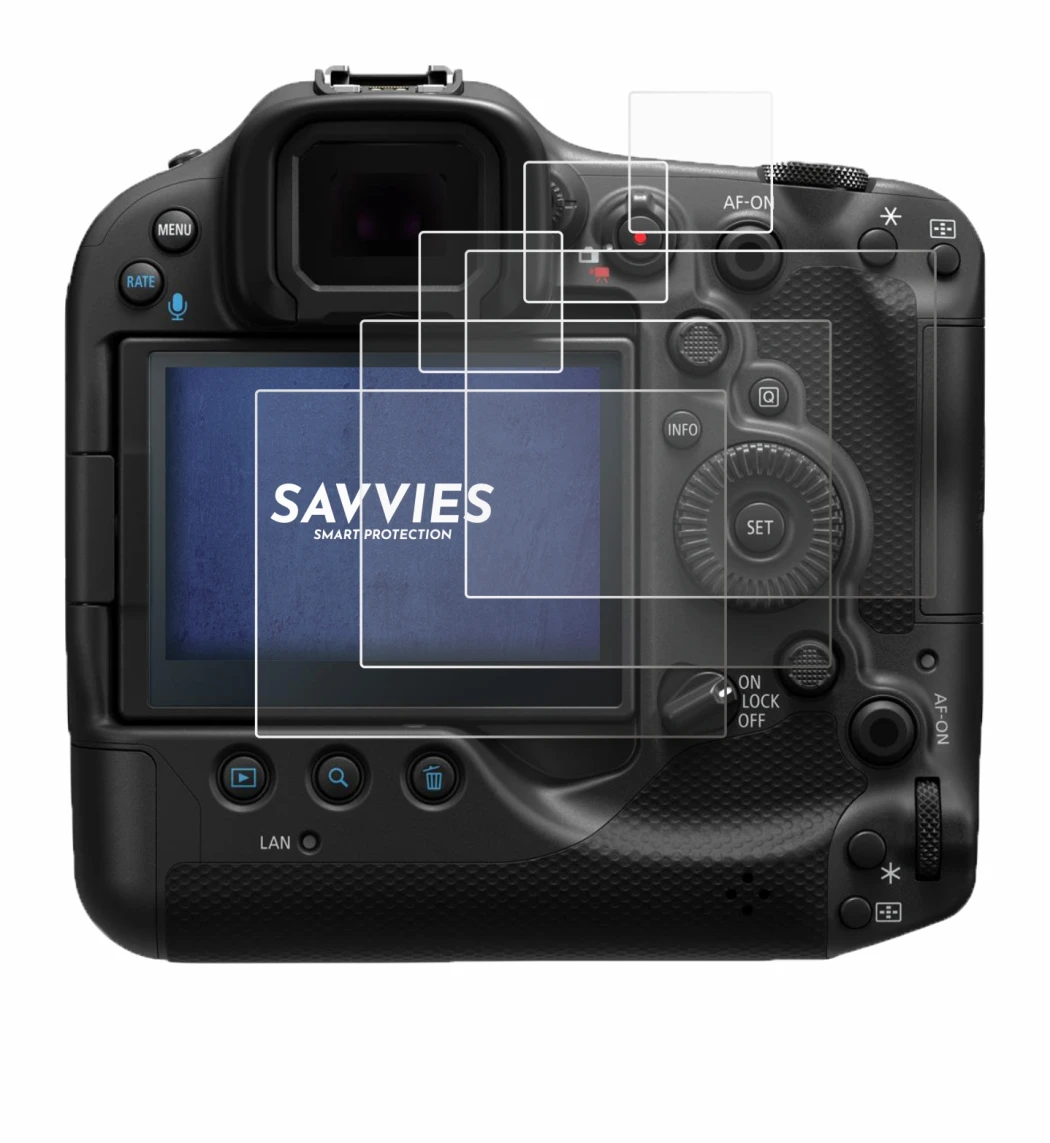 Imagen del dispositivo Canon EOS R3 con una amplia variedad de protectores de pantalla.