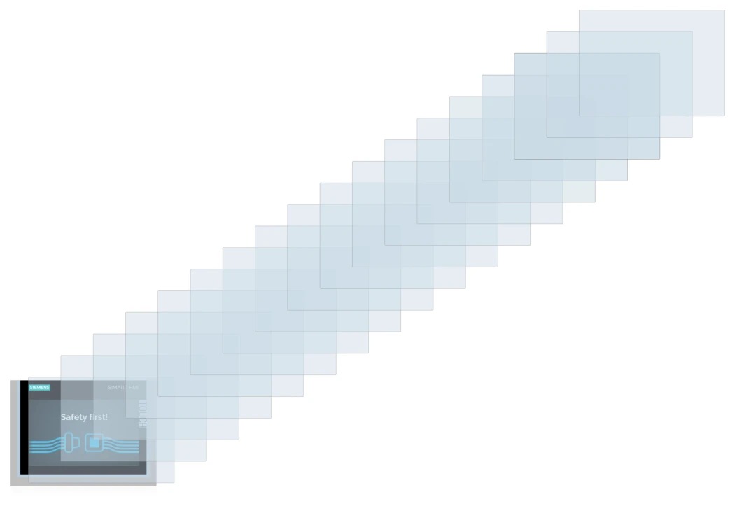 Imagen del dispositivo Siemens Simatic HMI TP700 Comfort con una amplia variedad de protectores de pantalla.