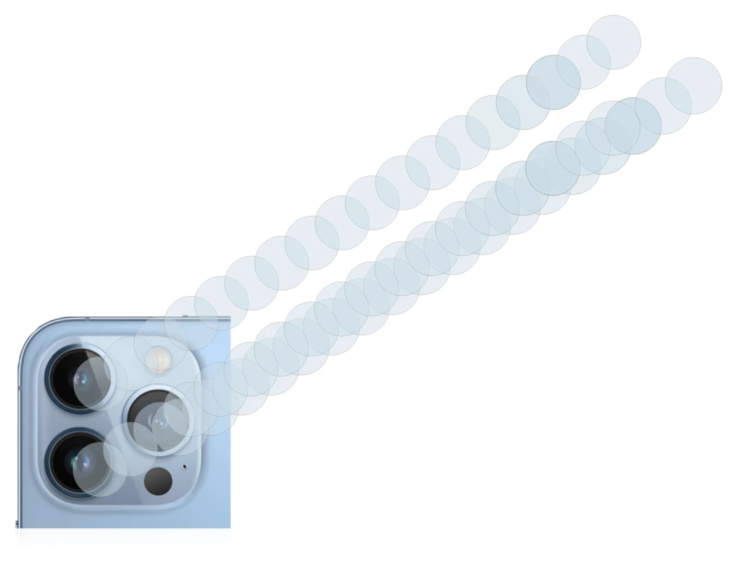 Imagen del dispositivo Apple iPhone 13 Pro Max (SÓLO Cámara) con una amplia variedad de protectores de pantalla.