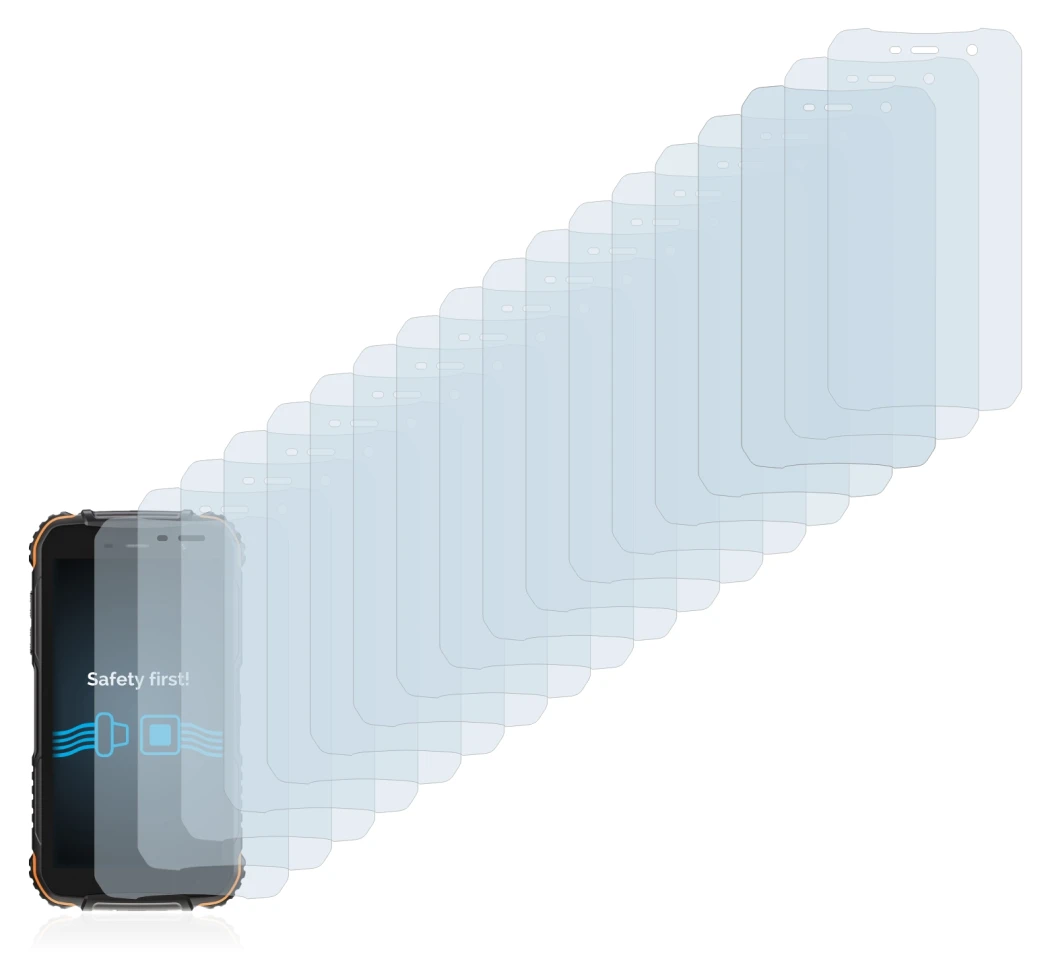 Imagen del dispositivo Doogee S35T con una amplia variedad de protectores de pantalla.