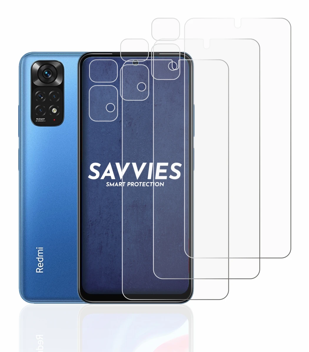 Imagen del dispositivo Xiaomi Redmi Note 11 (Frontal+Cámara) con una amplia variedad de protectores de pantalla.