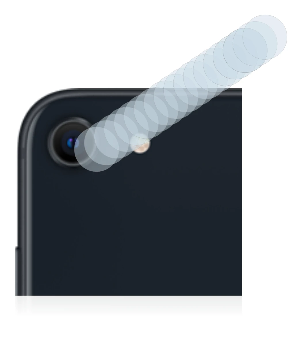 Imagen del dispositivo Apple iPhone SE 3 2022 (SÓLO Cámara) con una amplia variedad de protectores de pantalla.