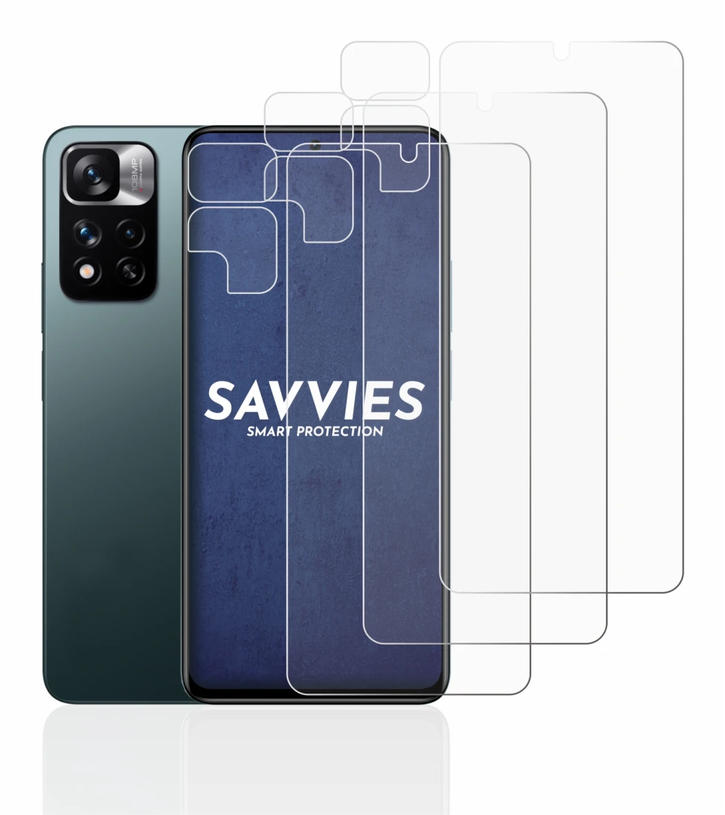 Imagen del dispositivo Xiaomi Redmi Note 11 Pro+ 5G (Frontal+Cámara) con una amplia variedad de protectores de pantalla.