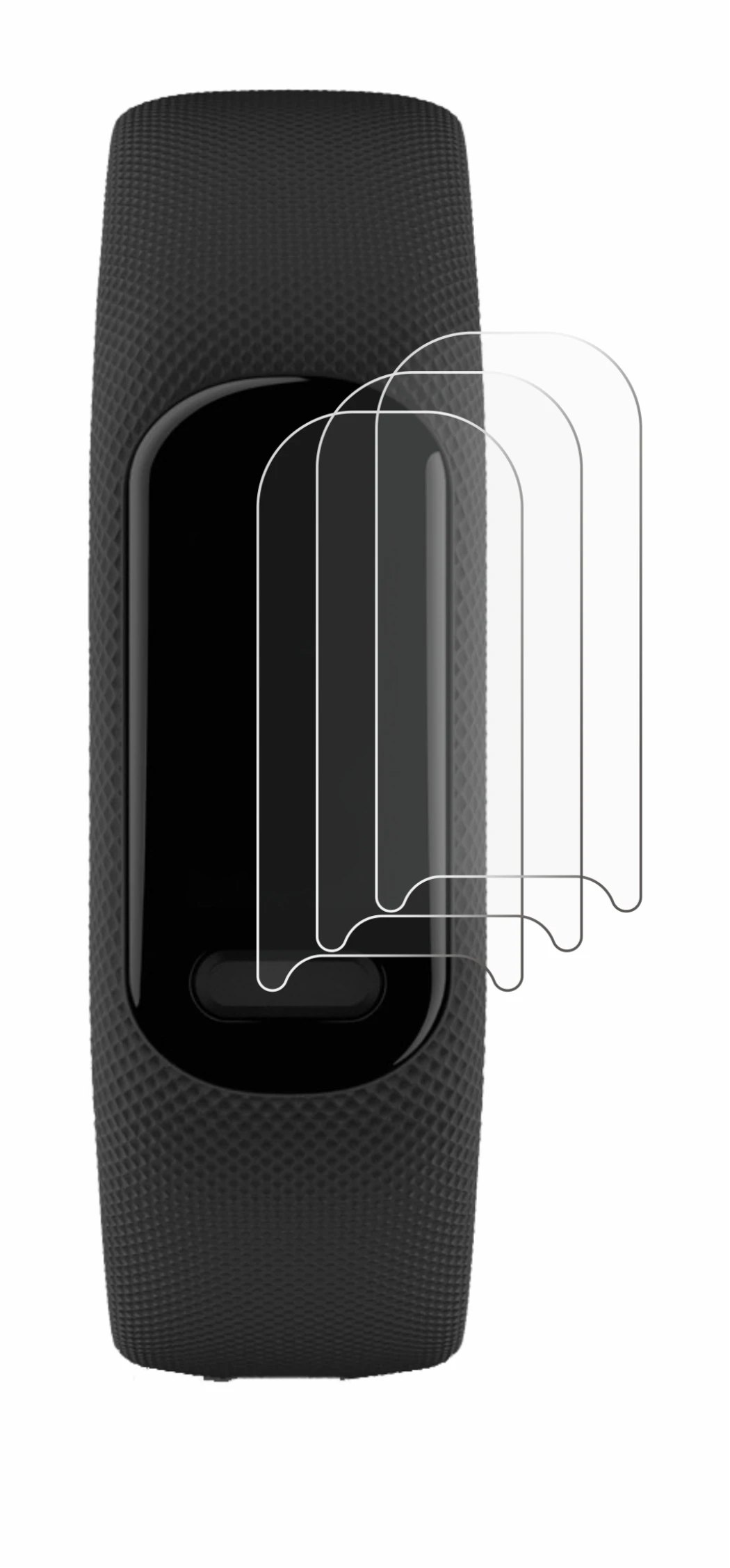 Imagen del dispositivo Garmin Vivosmart 5 con una amplia variedad de protectores de pantalla.