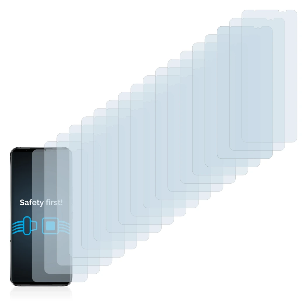 Imagen del dispositivo ASUS ROG Phone 6 con una amplia variedad de protectores de pantalla.