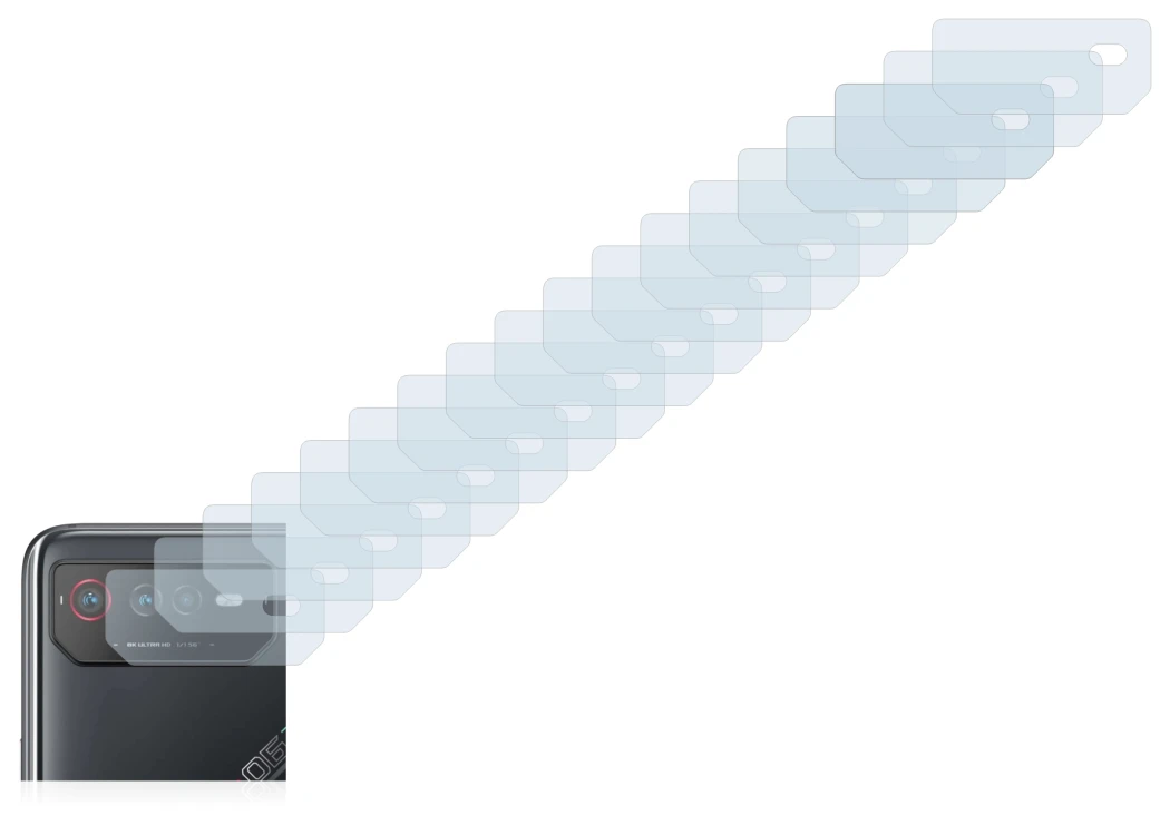 Imagen del dispositivo ASUS ROG Phone 6 (SÓLO Cámara) con una amplia variedad de protectores de pantalla.