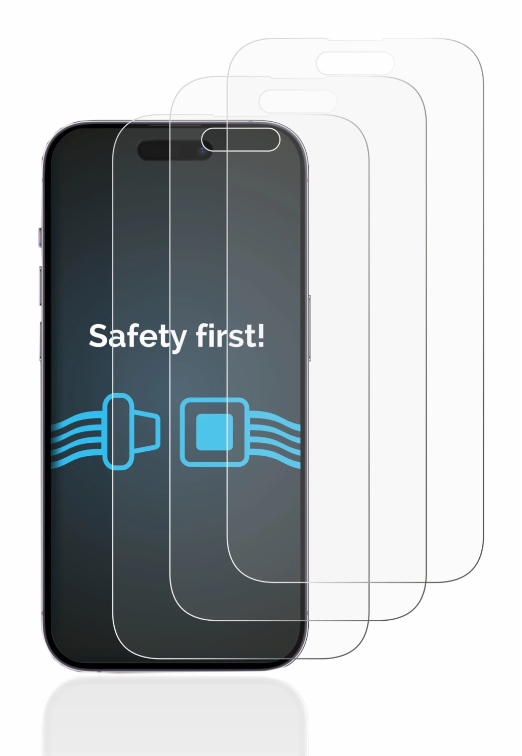 Imagen del dispositivo Apple iPhone 14 Pro con una amplia variedad de protectores de pantalla.