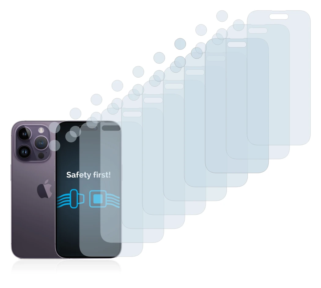 Imagen del dispositivo Apple iPhone 14 Pro (Frontal+Cámara) con una amplia variedad de protectores de pantalla.