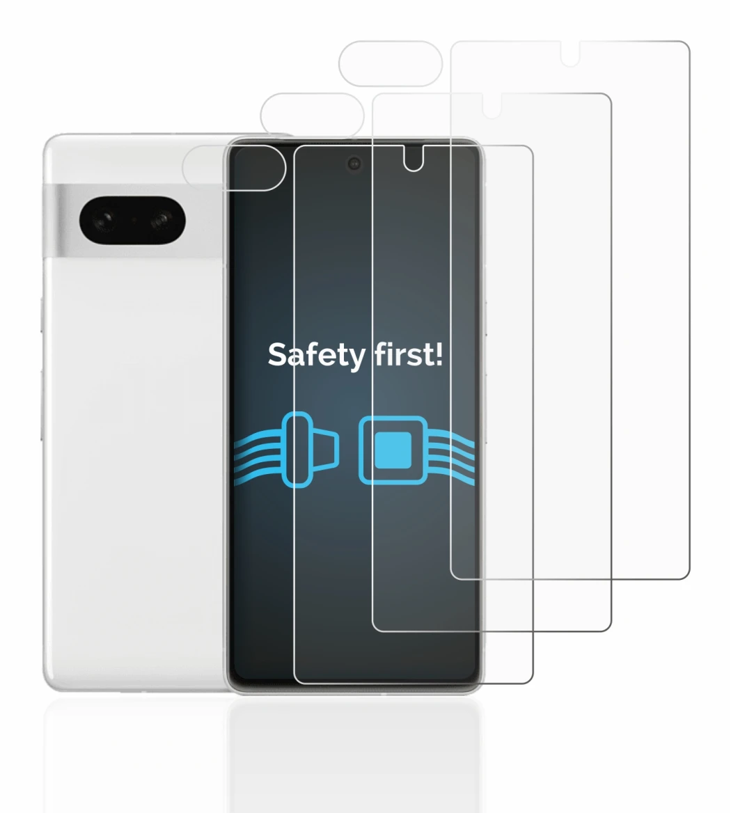 Imagen del dispositivo Google Pixel 7 (Frontal+Cámara) con una amplia variedad de protectores de pantalla.