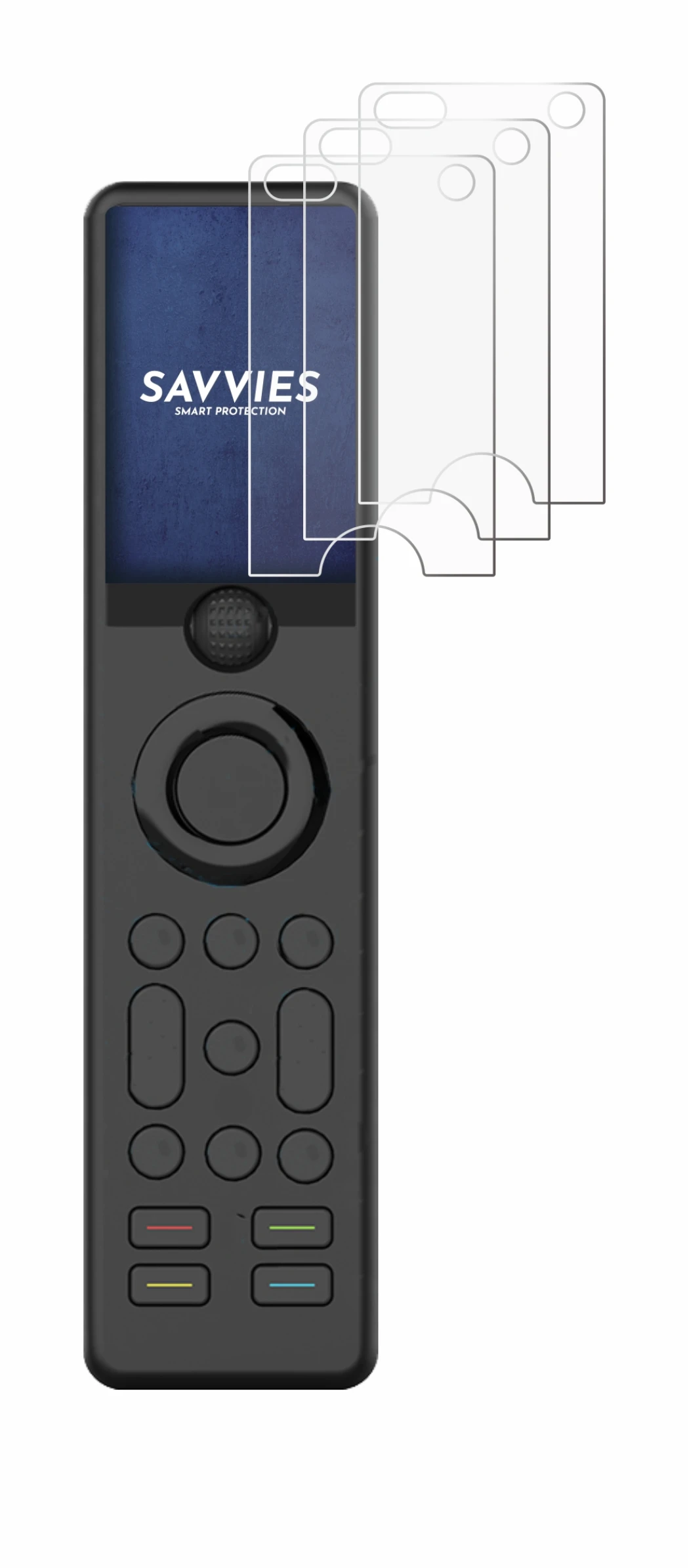 Imagen del dispositivo Sofabaton X1 con una amplia variedad de protectores de pantalla.