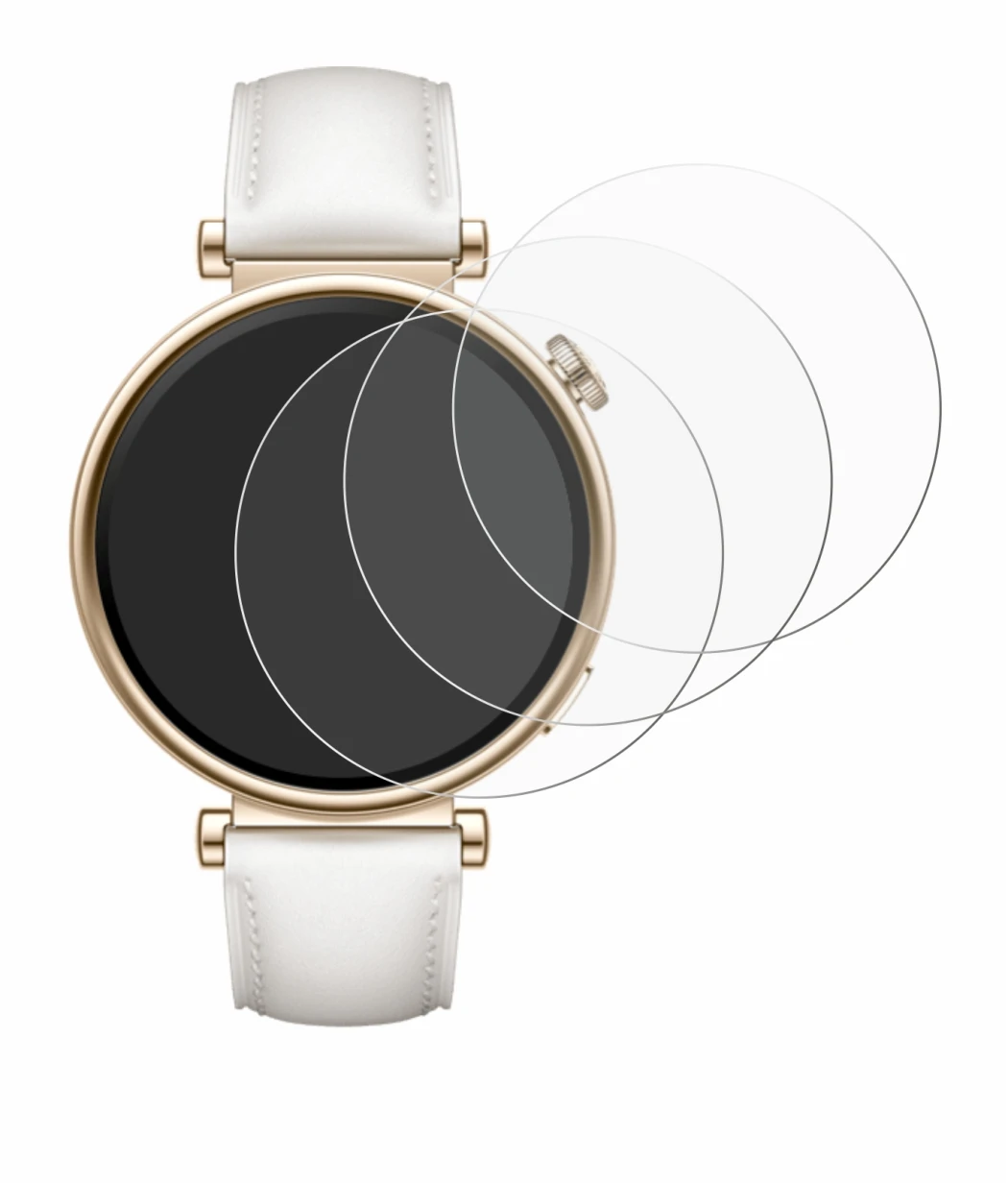 Imagen del dispositivo Huawei Watch GT 4 (41mm) con una amplia variedad de protectores de pantalla.